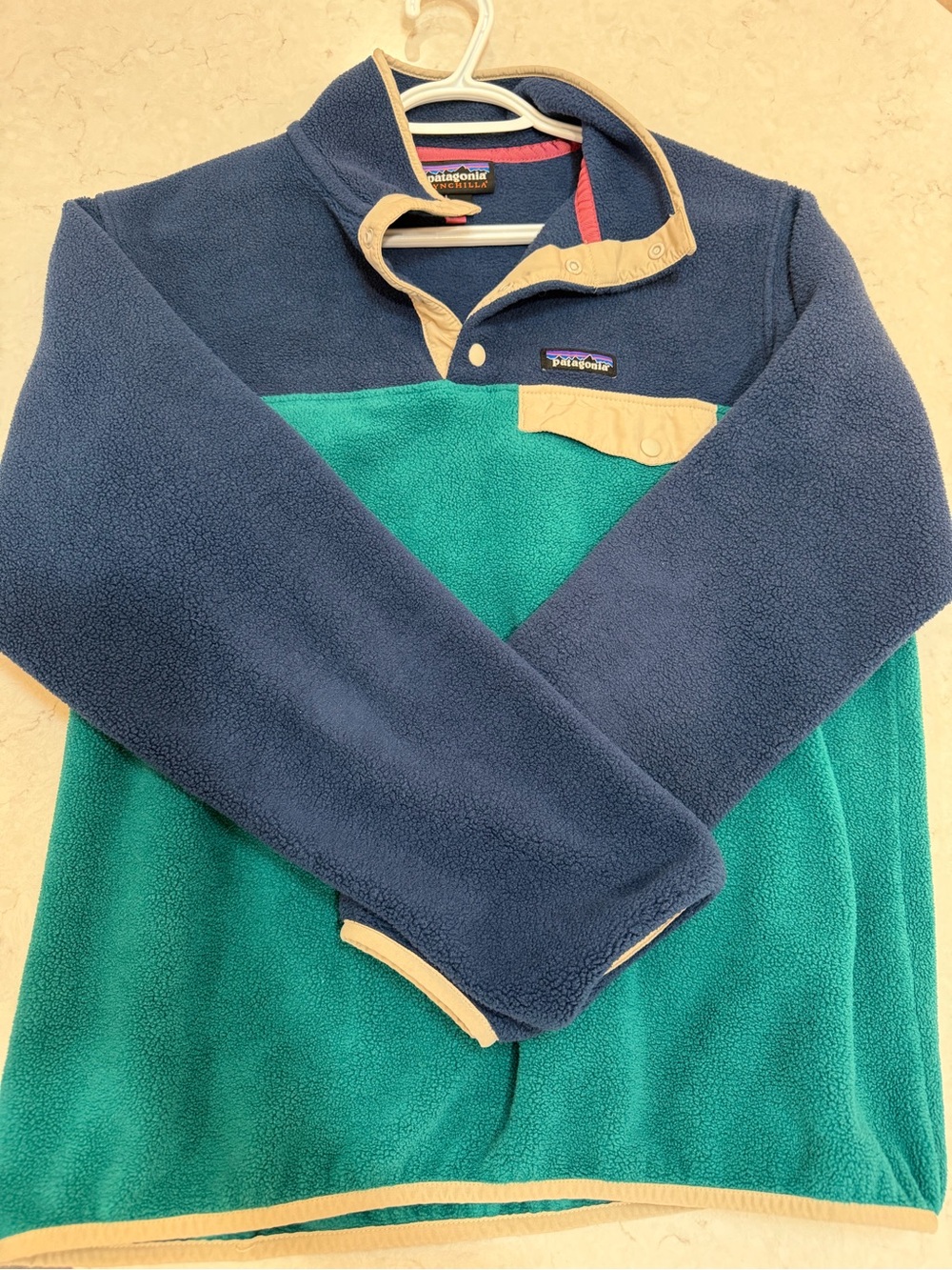 Patagonia Synchilla Snap-T Fleece Pullover Teal Navy M